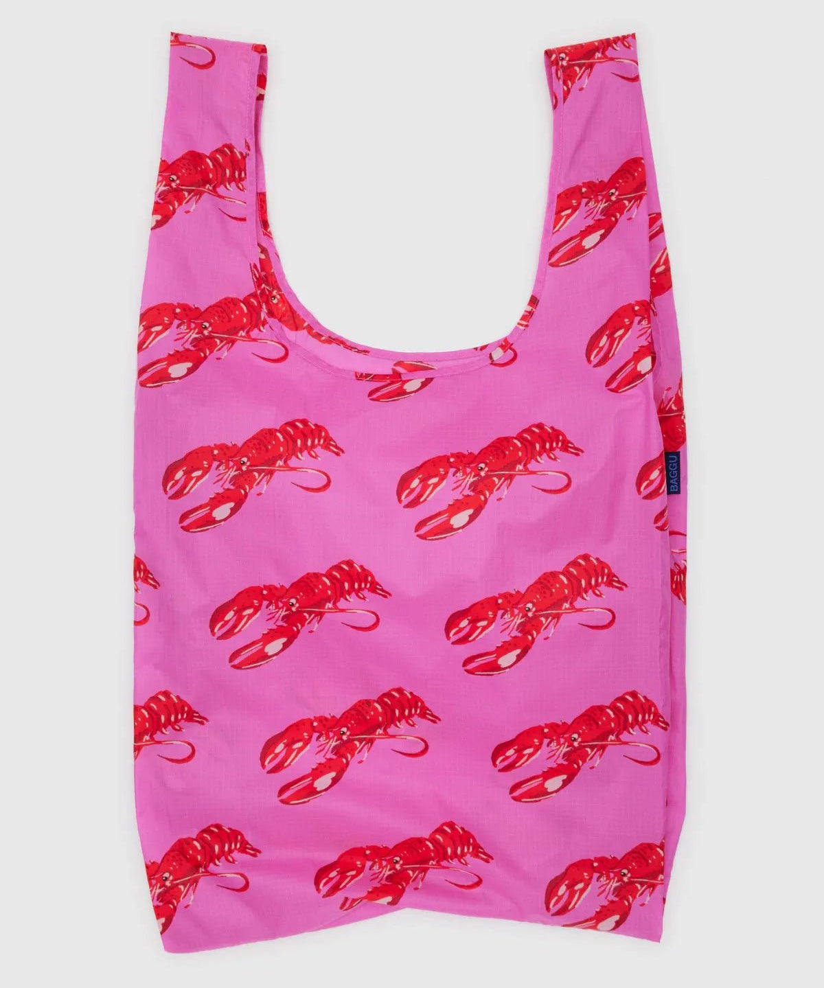 BAGGU - BIG BAGGU Große Einkaufstasche • Pink Lobster - Tasche - ROSA ECK