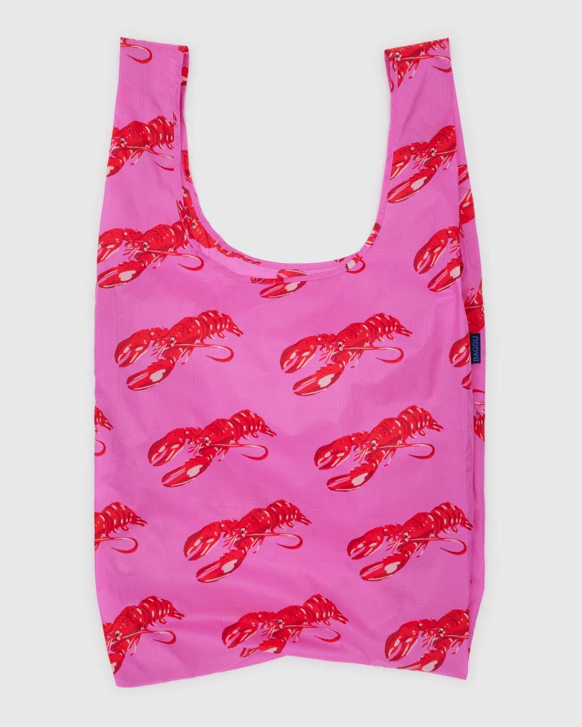 BAGGU - BIG BAGGU Große Einkaufstasche • Pink Lobster - Tasche - ROSA ECK