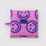 BAGGU - BIG BAGGU Große Einkaufstasche • Pop Pink Happy - ROSA ECK