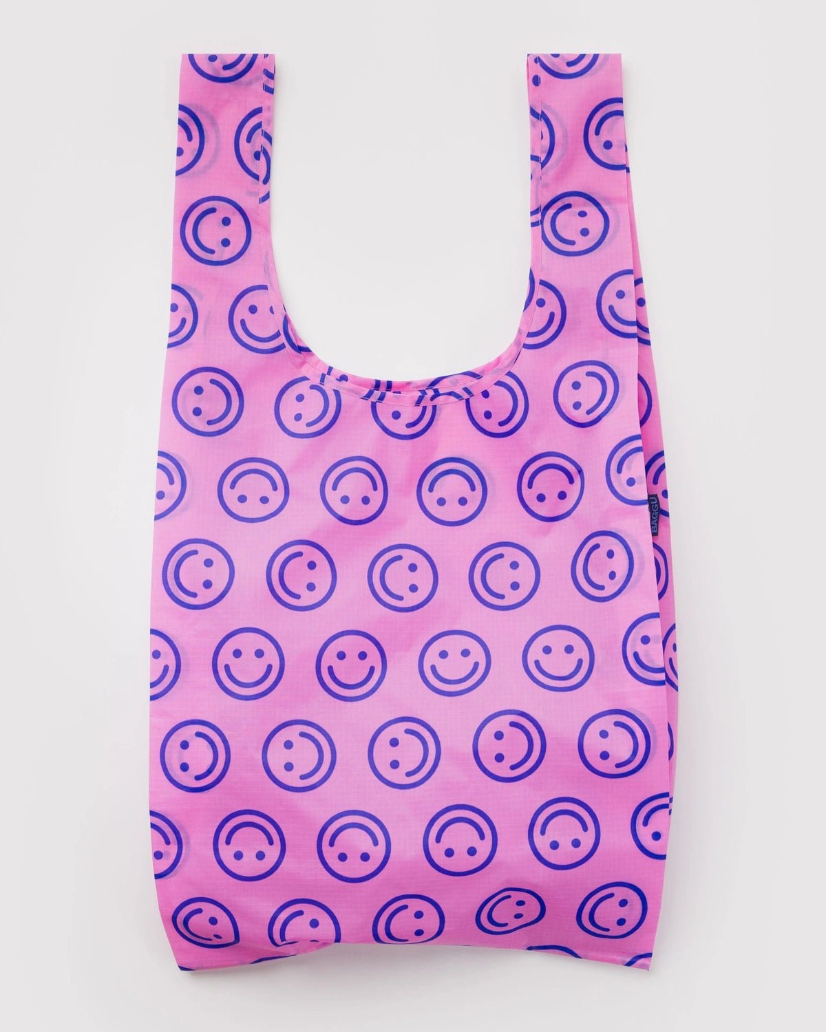 BAGGU - BIG BAGGU Große Einkaufstasche • Pop Pink Happy - ROSA ECK