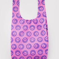BAGGU - BIG BAGGU Große Einkaufstasche • Pop Pink Happy - ROSA ECK