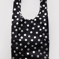 BAGGU - BIG BAGGU Große Einkaufstasche • Silver Metallic Polka Dot - ROSA ECK