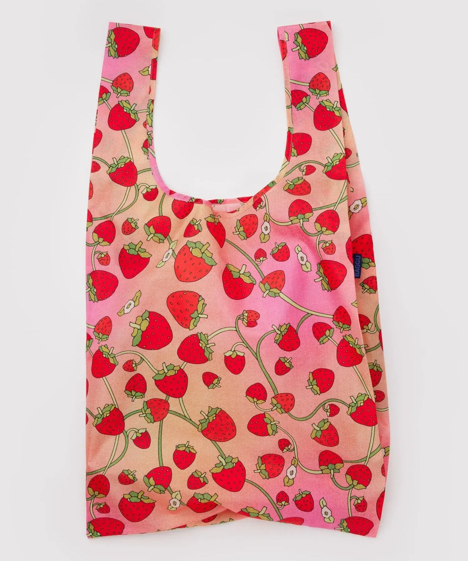 BAGGU - BIG BAGGU Große Einkaufstasche • Strawberry Blossom - ROSA ECK
