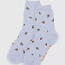 BAGGU - CREW SOCK Socken | Blue Rosette - ROSA ECK