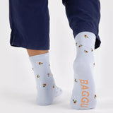 BAGGU - CREW SOCK Socken | Blue Rosette - ROSA ECK - , ,