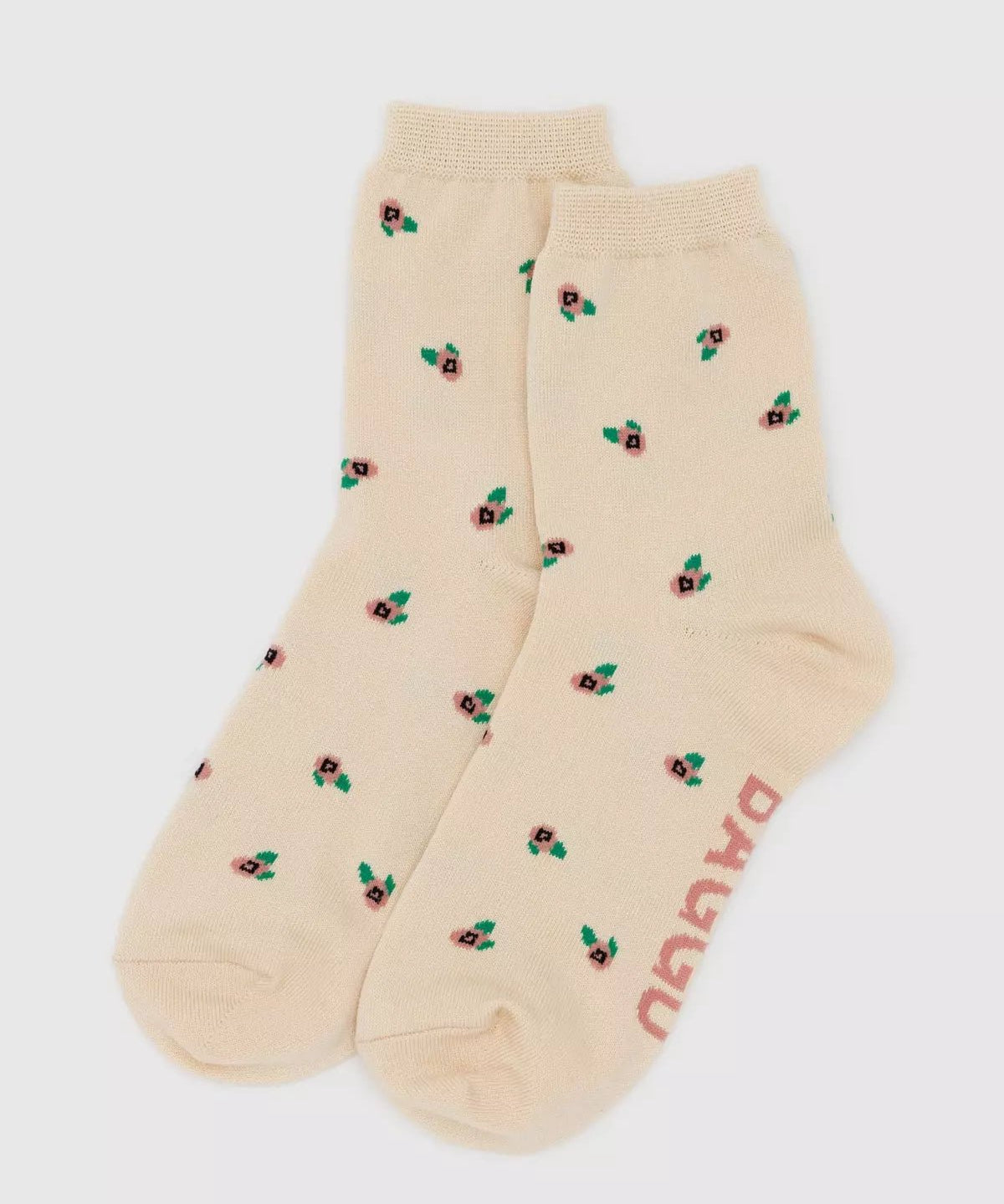 BAGGU - CREW SOCK Socken | Cream Rosette - ROSA ECK