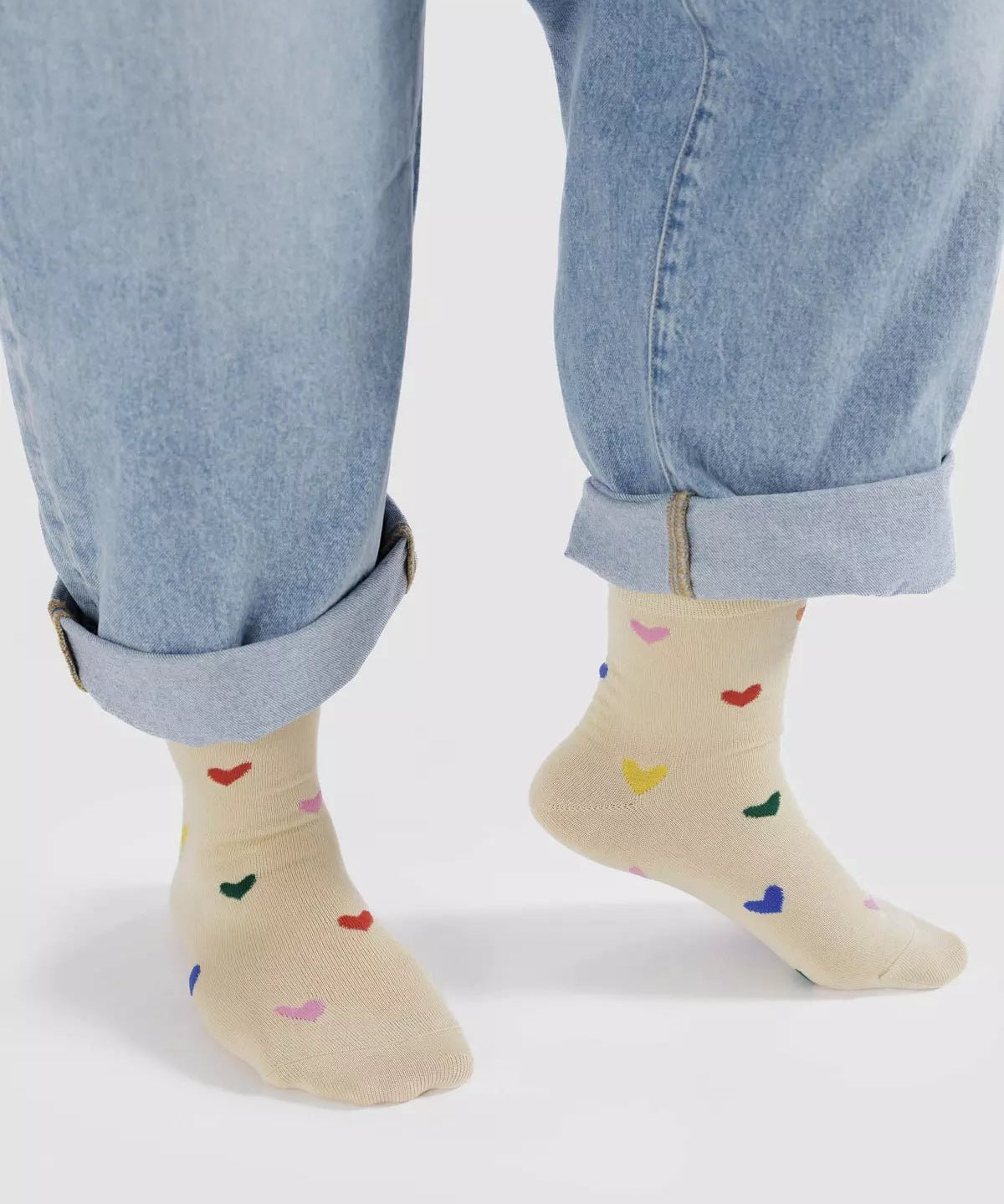 BAGGU - CREW SOCK Socken | Hearts - ROSA ECK