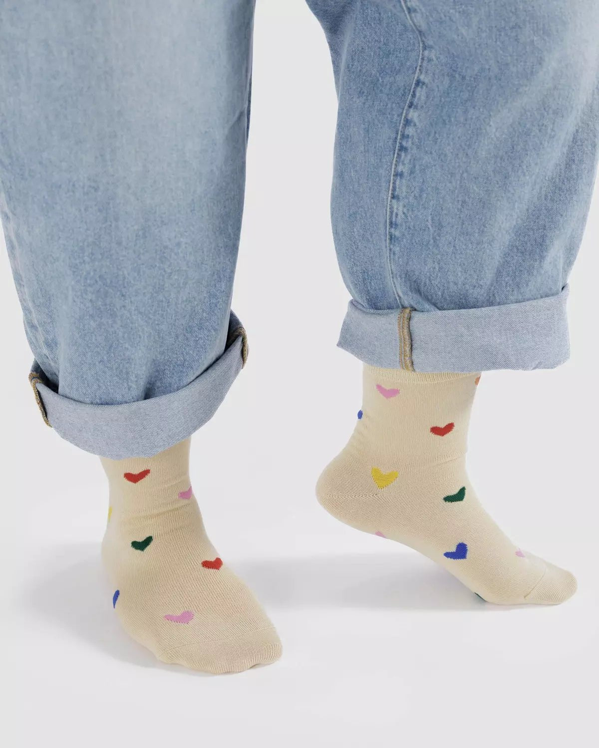 BAGGU - CREW SOCK Socken | Hearts - ROSA ECK