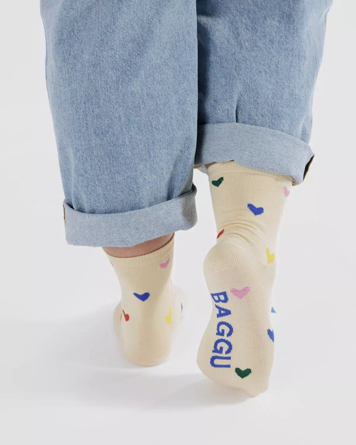 BAGGU - CREW SOCK Socken | Hearts - ROSA ECK