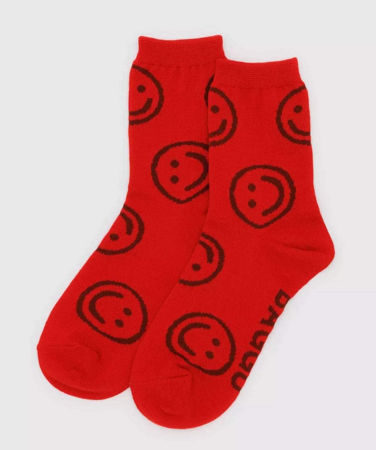 BAGGU - CREW SOCK Socken | Red Happy - ROSA ECK