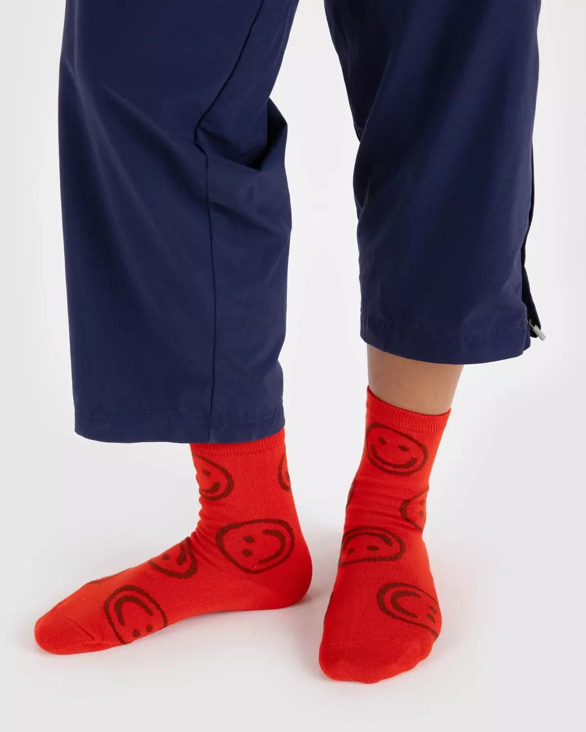 BAGGU - CREW SOCK Socken | Red Happy - ROSA ECK