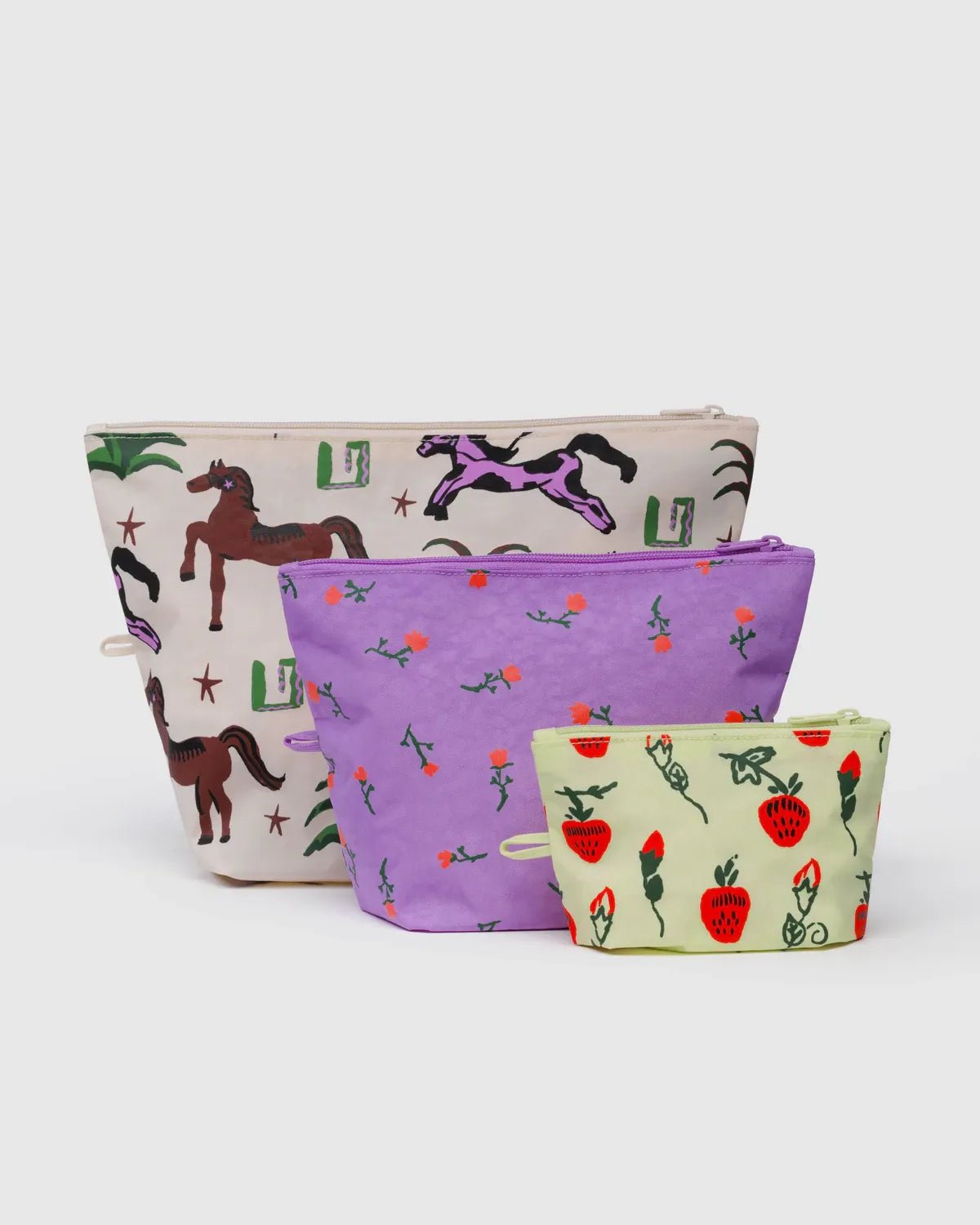 BAGGU - GO POUCH Kulturbeutel (3er - Set) • Painted Prairie - Kulturbeutel - ROSA ECK