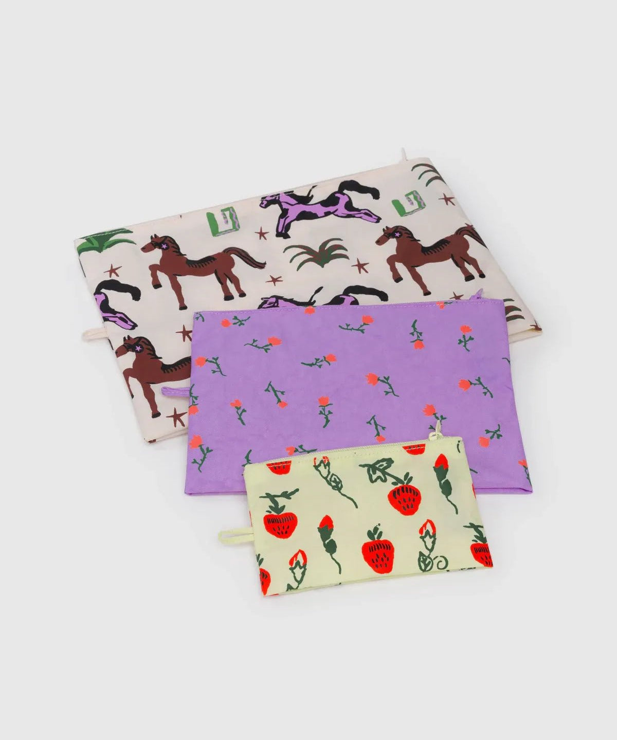 BAGGU - GO POUCH Kulturbeutel (3er - Set) • Painted Prairie - Kulturbeutel - ROSA ECK