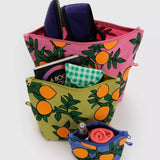 BAGGU - GO POUCH SET Beutel | Orange Trees - ROSA ECK - , ,