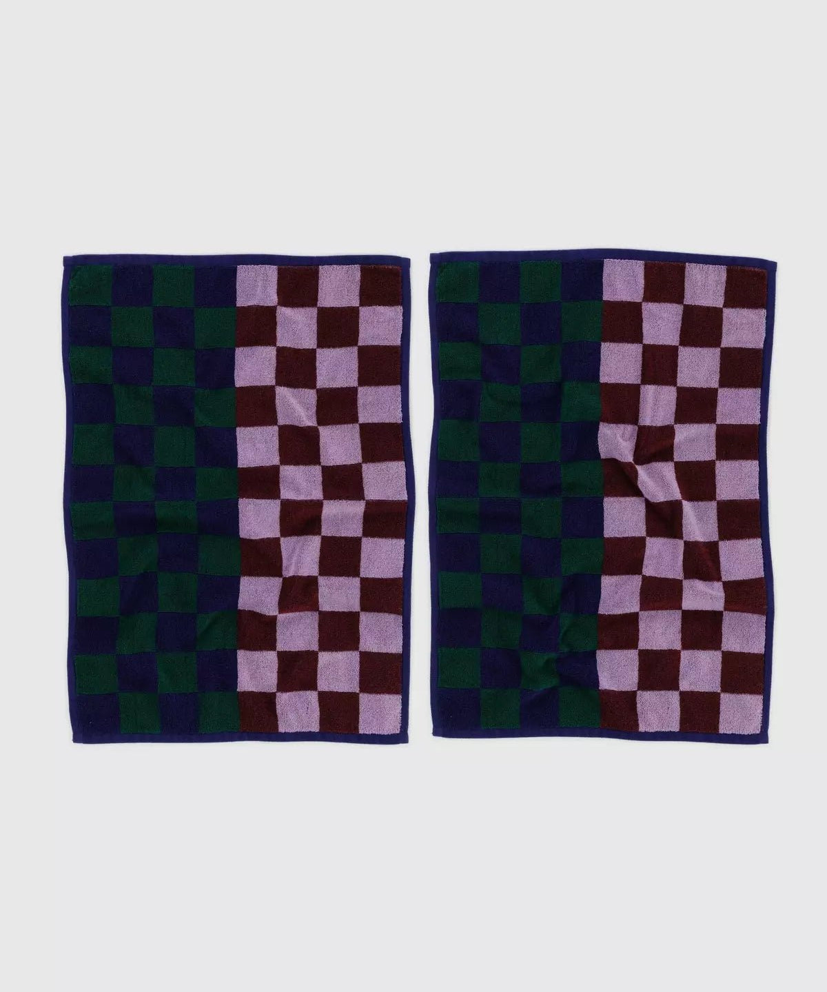 BAGGU - HAND TOWEL SET OF 2 Handtücher | Jewel Checks - ROSA ECK