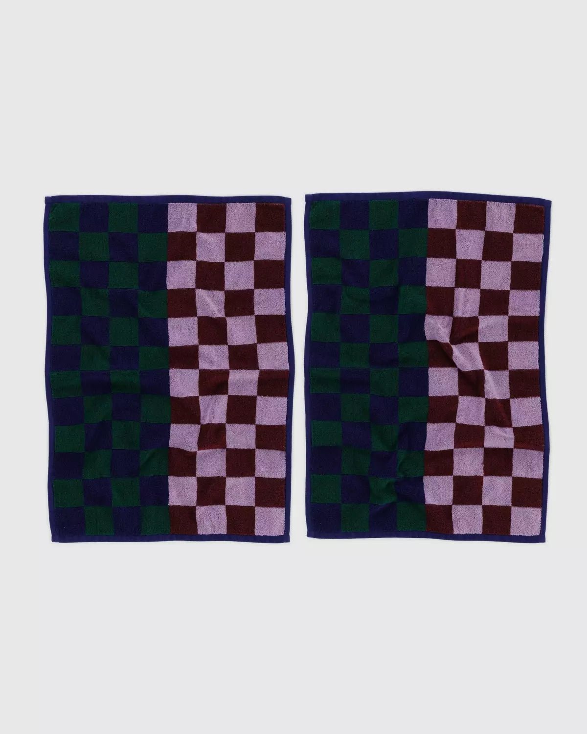 BAGGU - HAND TOWEL SET OF 2 Handtücher | Jewel Checks - ROSA ECK