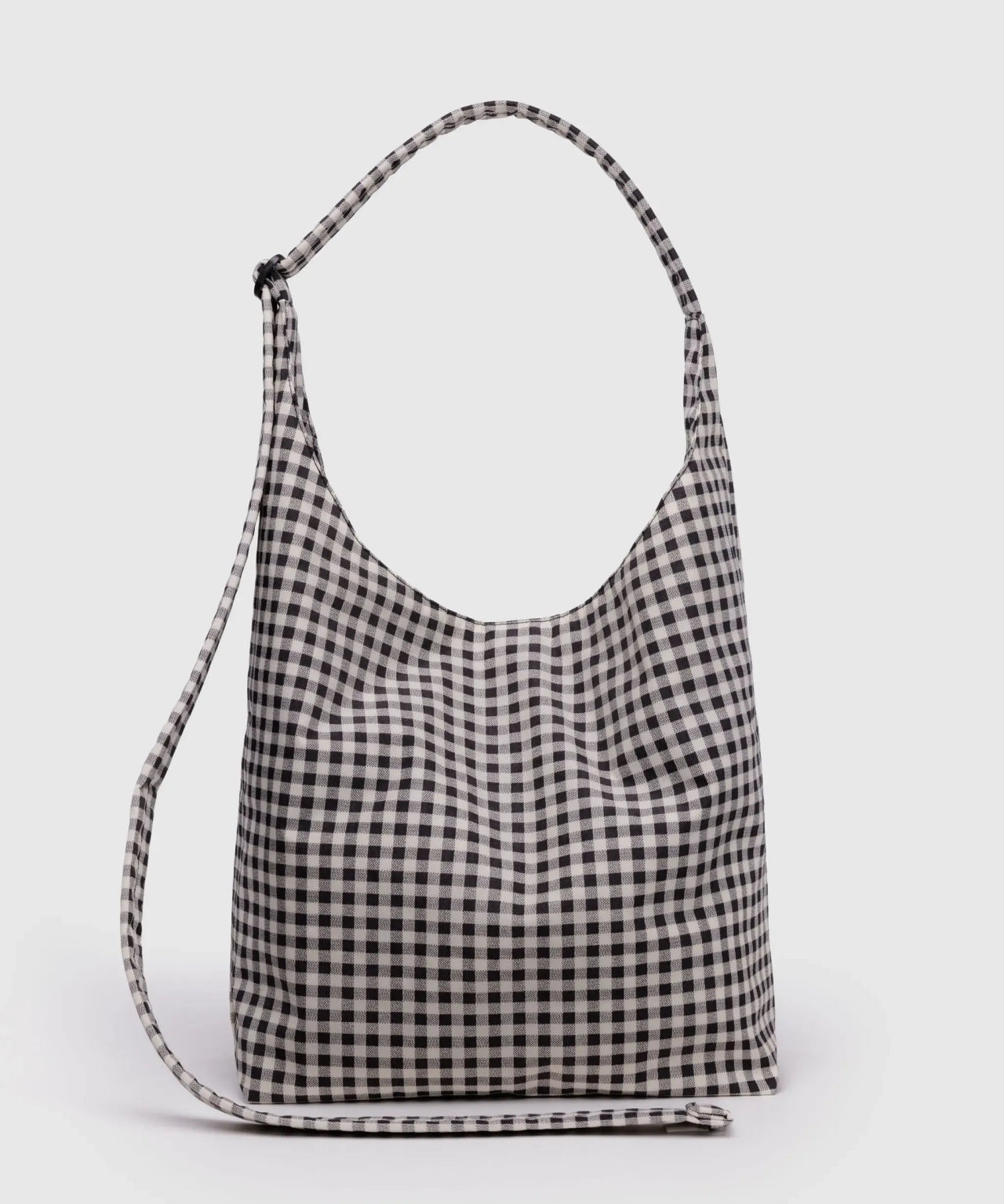 BAGGU - LARGE NYLON SLING Umhängetasche • Black & White Gingham - Umhängetasche - ROSA ECK Concept Store