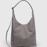 BAGGU - LARGE NYLON SLING Umhängetasche • Black & White Gingham - Umhängetasche - ROSA ECK Concept Store