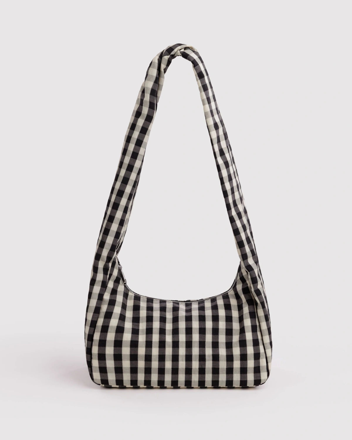 Nylon Meringue Bag Umhängetasche • Black and Cream Gingham