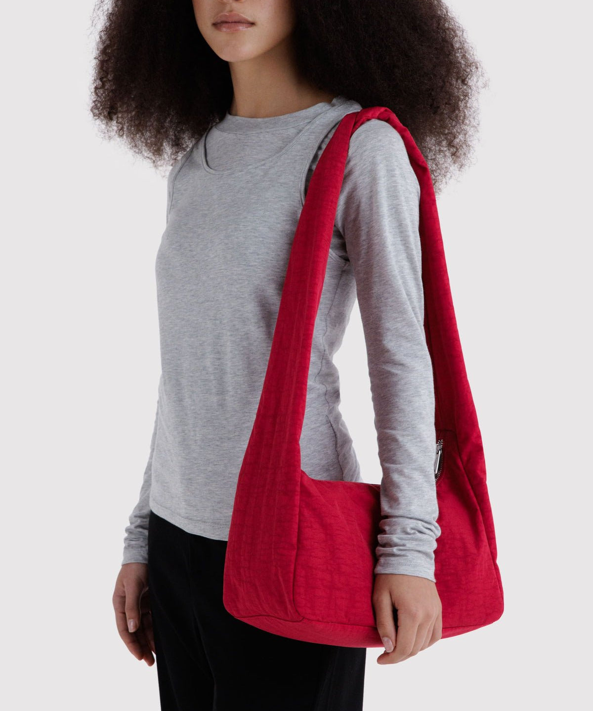BAGGU - Nylon Meringue Bag Umhängetasche • Cherry - ROSA ECK