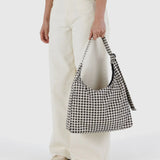 BAGGU - NYLON SHOULDER BAG Schultertasche • Black & White Gingham - Schultertasche - ROSA ECK Concept Store