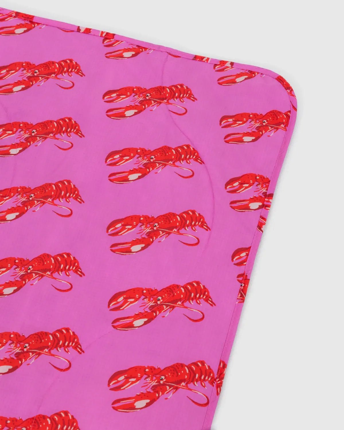 BAGGU - Picknickdecke • Pink Lobster - ROSA ECK
