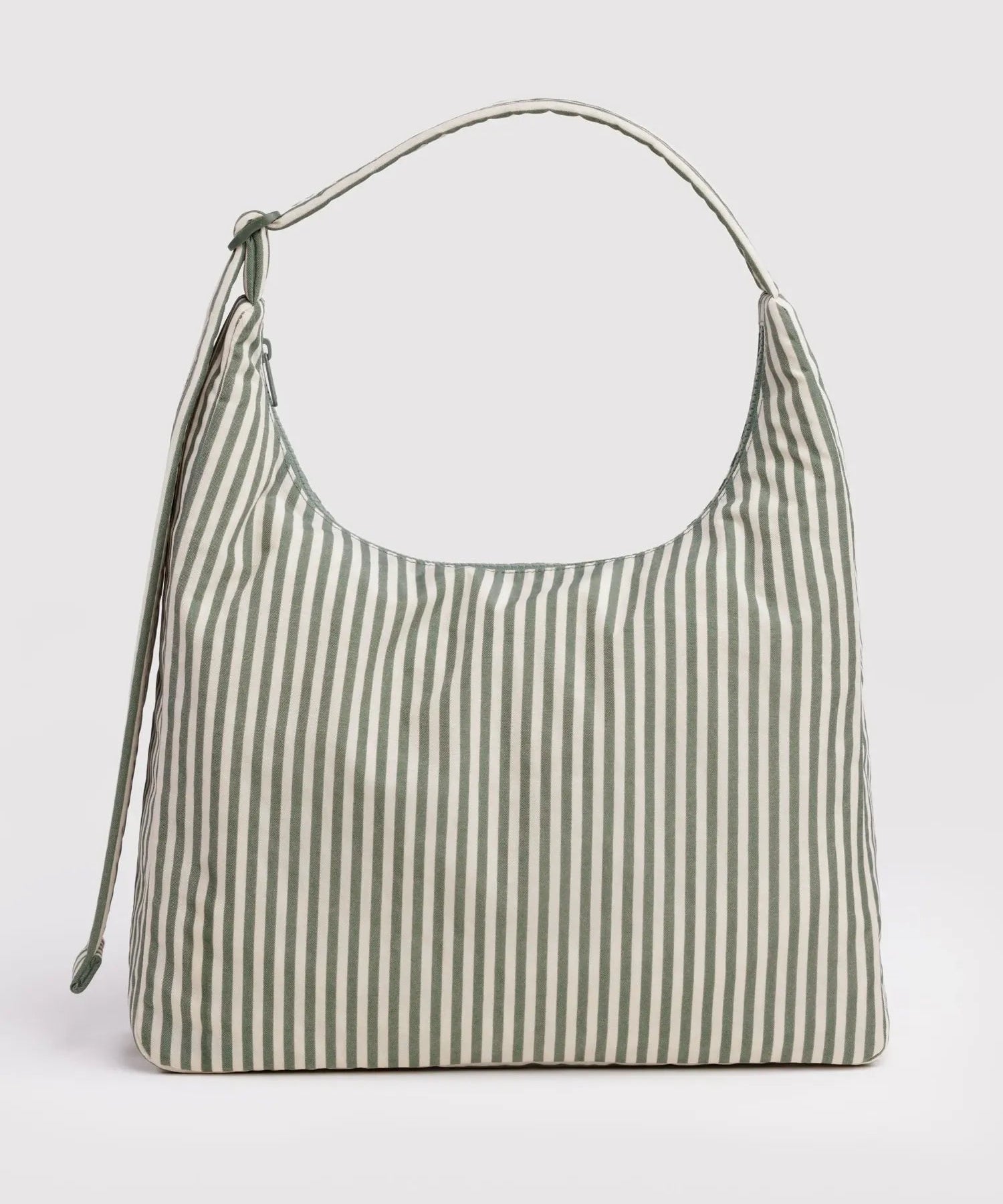 BAGGU - Schultertasche aus Nylon • Sage Stripe - ROSA ECK