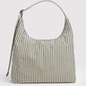 BAGGU - Schultertasche aus Nylon • Sage Stripe - ROSA ECK