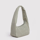 BAGGU - Small Nylon Meringue Bag Schultertasche • Sage Stripe - ROSA ECK
