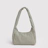 BAGGU - Small Nylon Meringue Bag Schultertasche • Sage Stripe - ROSA ECK