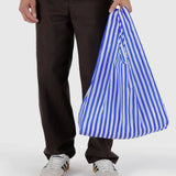 BAGGU - STANDARD BAGGU Einkaufstasche • Blue Painted Stripe - Tasche - ROSA ECK Concept Store