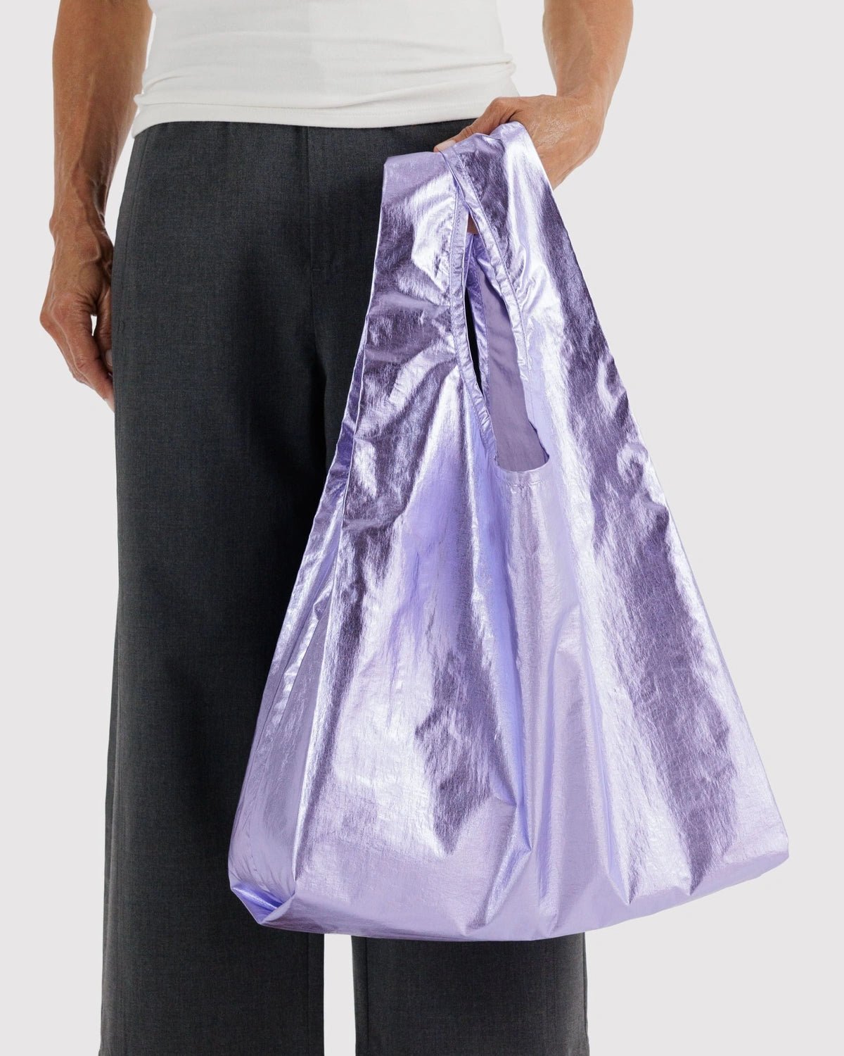 BAGGU - STANDARD BAGGU Einkaufstasche • Lavender Metallic - ROSA ECK