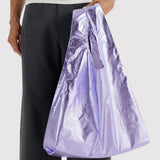 BAGGU - STANDARD BAGGU Einkaufstasche • Lavender Metallic - ROSA ECK