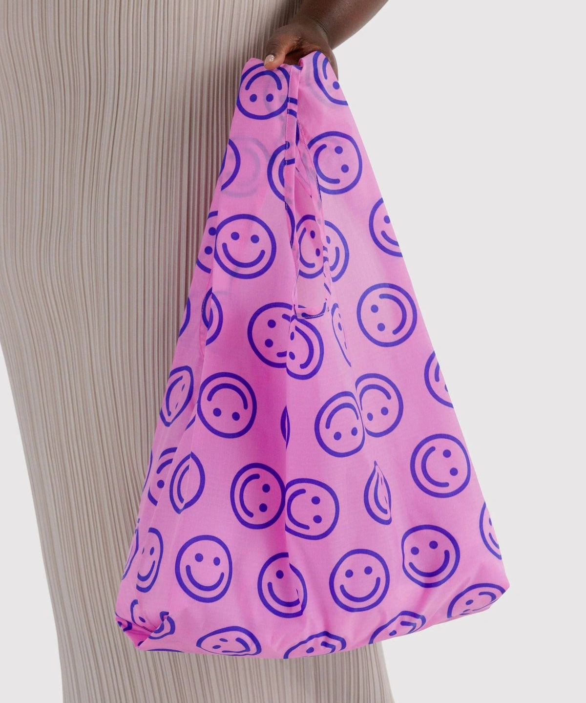 BAGGU - STANDARD BAGGU Einkaufstasche • Pop Pink Happy - ROSA ECK
