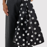 STANDARD BAGGU Einkaufstasche • Silver Metallic Polka Dot