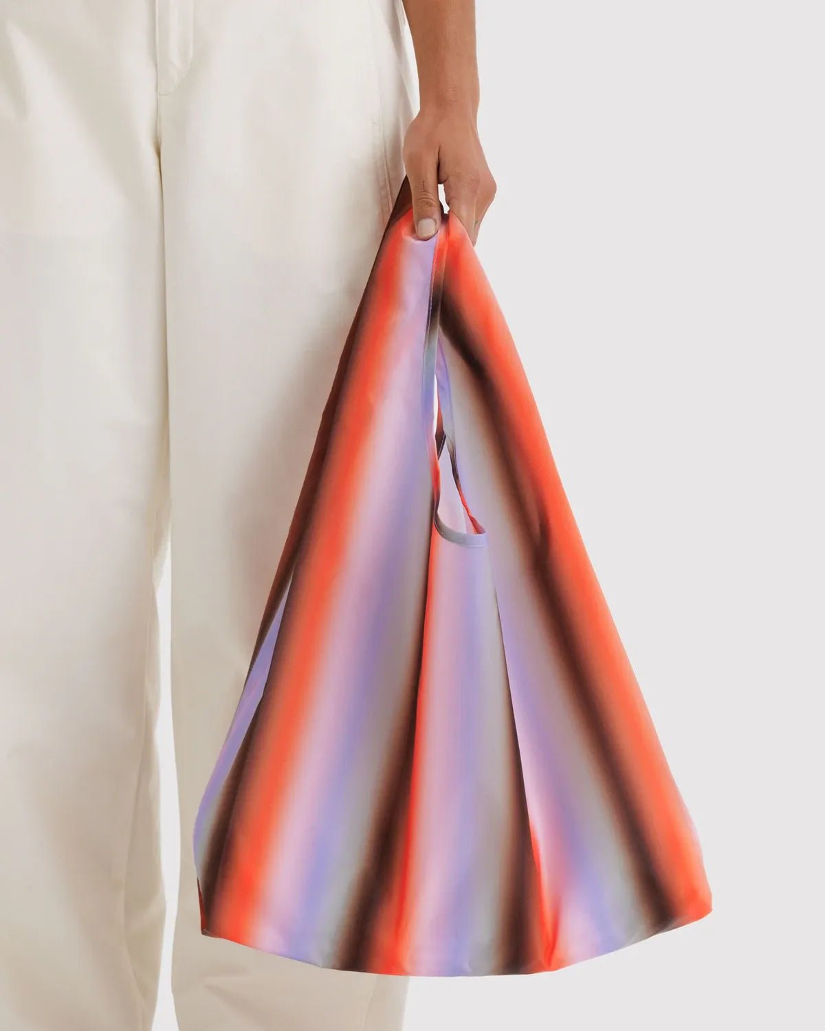 BAGGU - STANDARD BAGGU Tasche • Gradient Stripe Poppy & Lilac - ROSA ECK