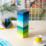 Block Design - Wackelturm mit Farbverlauf Cool - ROSA ECK - Bunt, Holz,