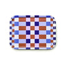 BLU KAT - CHECKER MIX Serviertablett (27 x 20 cm) • Caramel/Sky - Serviertablett - ROSA ECK