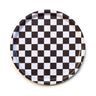 BLU KAT - CHECKER Rundes Serviertablett (⌀ 31 cm) • Espresso/Creme - Serviertablett - ROSA ECK