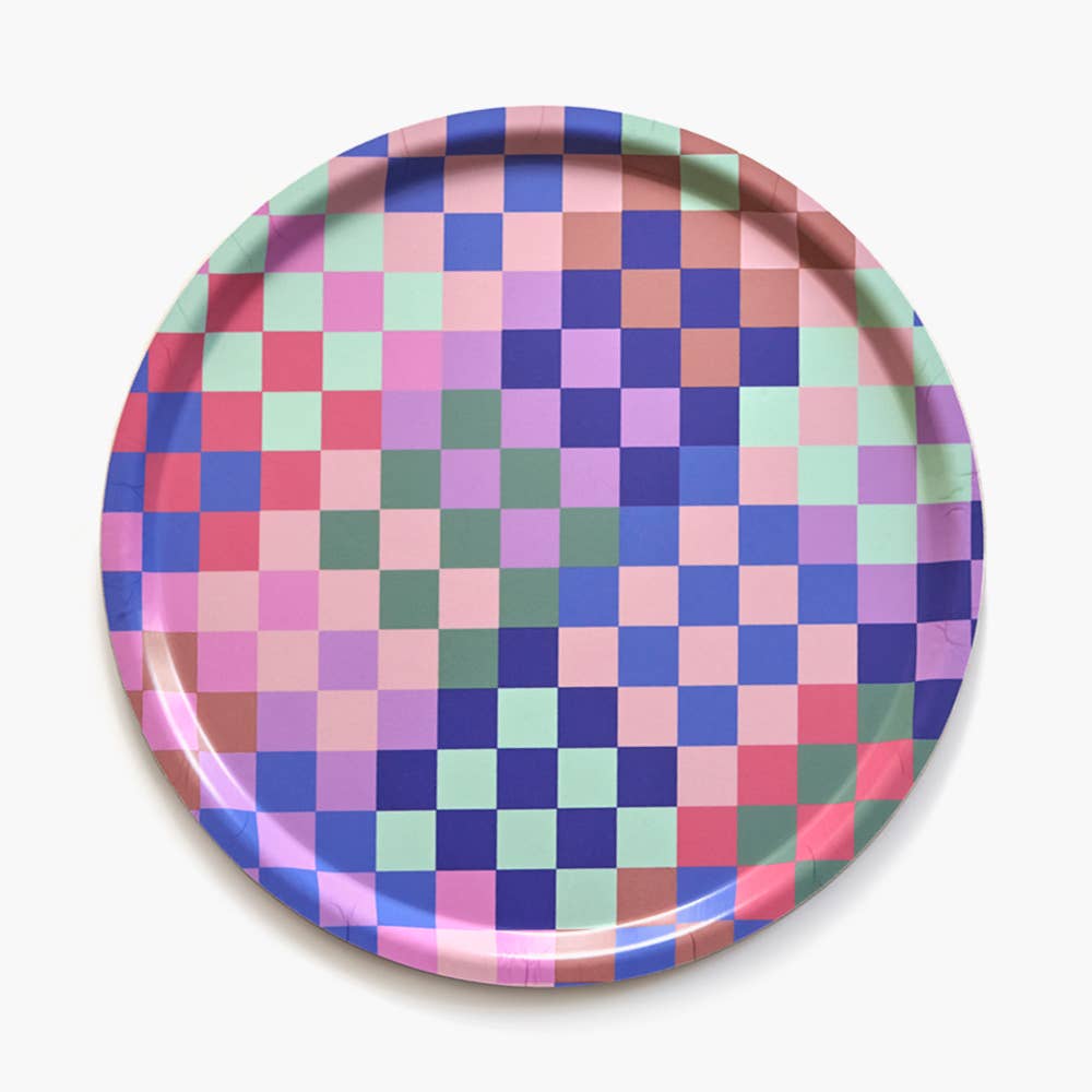 BLU KAT – Große Serviertabletts (⌀ 38 cm) – ROSA ECK