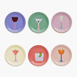 BLU KAT - COCKTAILS Untersetzer 6er - Set (⌀ 11 cm) - Untersetzer - ROSA ECK Concept Store