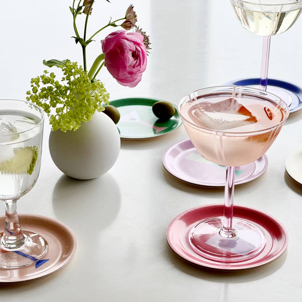 BLU KAT - COCKTAILS Untersetzer 6er - Set (⌀ 11 cm) - Untersetzer - ROSA ECK Concept Store