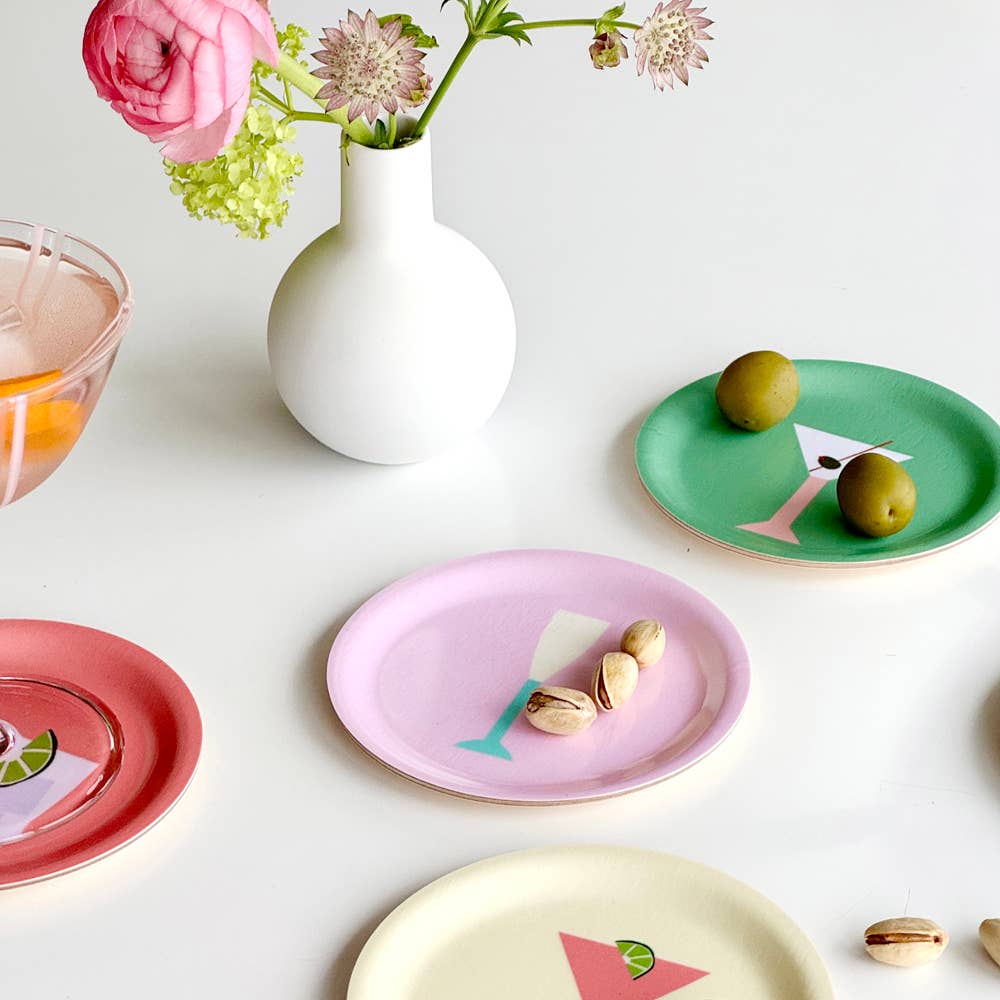 BLU KAT - COCKTAILS Untersetzer 6er - Set (⌀ 11 cm) - Untersetzer - ROSA ECK Concept Store