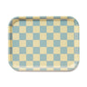 BLU KAT - LEMON SEAFOAM CHECKER Serviertablett rechteckig (27 × 20 cm) - Serviertablett - ROSA ECK Concept Store
