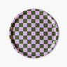 BLU KAT - LILAC OLIVE CHECKER Serviertablett rund (⌀ 31 cm) - ROSA ECK Concept Store