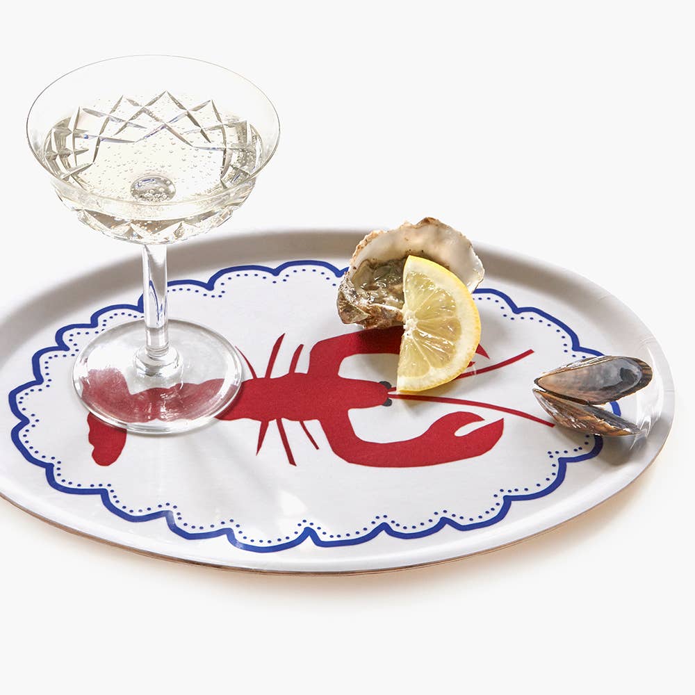 BLU KAT - LOBSTER Serviertablett oval (31 × 22 cm) - Serviertablett - ROSA ECK Concept Store