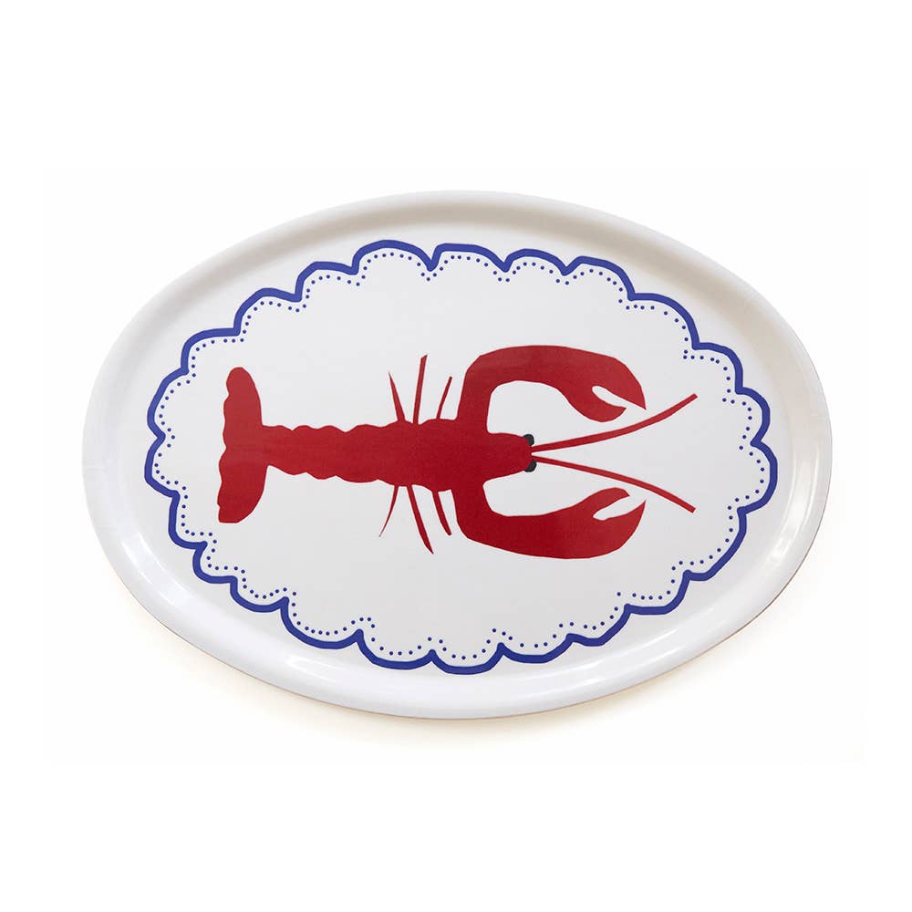 BLU KAT - LOBSTER Serviertablett oval (31 × 22 cm) - Serviertablett - ROSA ECK Concept Store