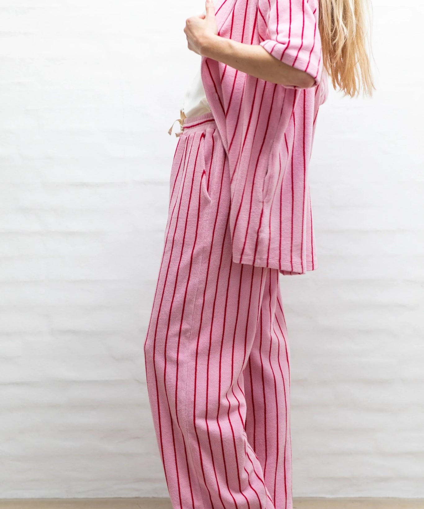 BONGUSTA - NARAM Pants | baby pink & ski patrol - Hose - ROSA ECK - 