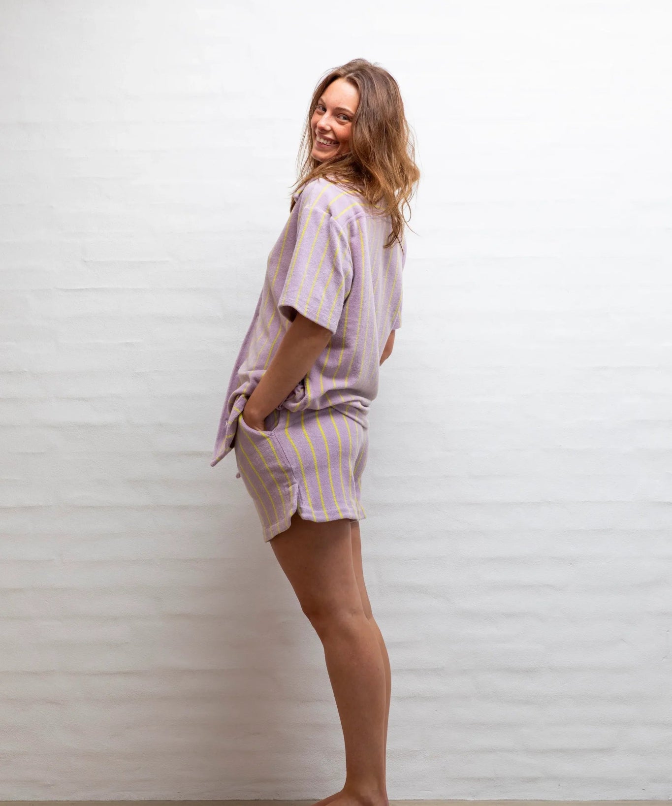 BONGUSTA - NARAM Shorts | lilac & neon yellow - Short - ROSA ECK - 