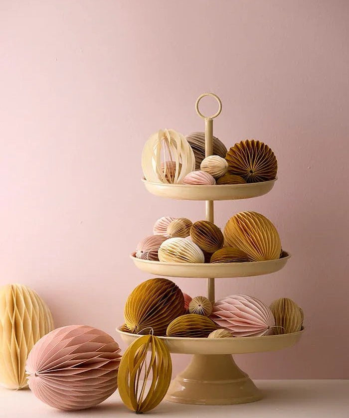 Bungalow - Ostereier aus Papier S (2er - Set) • Honey - ROSA ECK